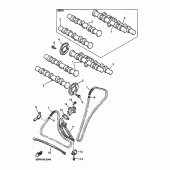 Схема вузла: Розподільний вал та Ланцюг ГРМ Yamaha VMX12 V-MAX