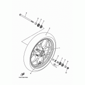Схема узла: Переднее колесо Yamaha YZF-R25