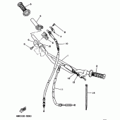 Схема узла: Руль и Тросики Yamaha YZ250 YZ250