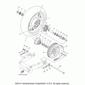 Схема узла: Заднее колесо Yamaha XV1700 Road Star Midnight Warrior
