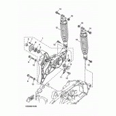 Схема вузла: Задній важіль та Підвіска Yamaha YP400