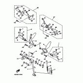 Схема узла: Подножки и Подставка Yamaha TRX850
