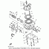 Схема узла: Головка цилиндра и Цилиндр Yamaha WR250 WR250Z
