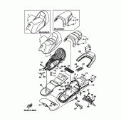 Схема вузла: Сиденье 2 (5SJ1,3,4,C,D,E) Yamaha YP250 Majesty