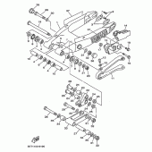 Схема узла: Задний рычаг и Подвеска Yamaha YZ400