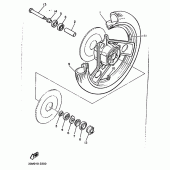 Схема вузла: Переднє колесо Yamaha XJ600 Diversion (S-TYPE)