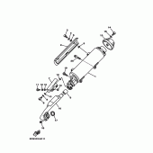 Схема узла: Выхлоп 2 (5CG1,2,3,4) Yamaha YP250 Majesty