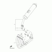 Схема вузла: Вихлопна система Yamaha YZF-R6/YZF600 R6
