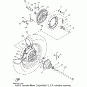 Схема вузла: Заднє колесо Yamaha XVS650 V-Star Classic