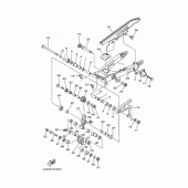 Схема узла: Задний рычаг и Подвеска Yamaha XT225 Serow