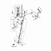 Схема вузла: Задній гальмівний циліндр Yamaha YZF-R25