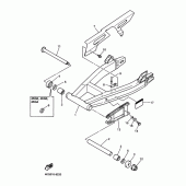 Схема вузла: Задній важіль та підвіска Yamaha XJR1200