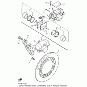 Схема вузла: Задній гальмівний супорт Yamaha YZF600R Thundercat
