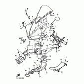 Схема вузла: Облицювальні елементи 1 Yamaha YZF-R1 R1