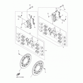 Схема вузла: Переднє гальмо Yamaha VMX17 V-MAX