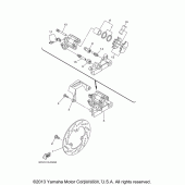 Схема узла: Задний тормозной суппорт Yamaha XT250 XT250