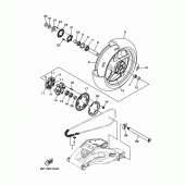 Схема вузла: Заднє колесо Yamaha FZ10/MTN1000 MT-10