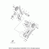 Схема узла: Распредвал и Цепь ГРМ Yamaha XVS650 V-Star Classic