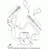 Схема узла: Руль и Тросики Yamaha XV250 Virago