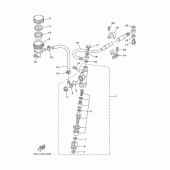 Схема вузла: Задній гальмівний циліндр Yamaha YZ250 YZ250