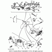 Схема узла: Электрооборудование (1) Yamaha XV535 Virago