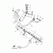 Схема вузла: Задній гальмівний циліндр Yamaha MT09/MTN850 MT-09
