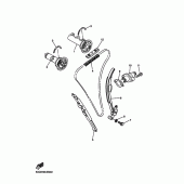 Схема вузла: Распредвал и Цепь ГРМ Yamaha YZ250 YZ250F