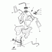 Схема узла: Топливный бак Yamaha TT600