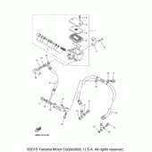 Схема узла: Передний тормозной цилиндр Yamaha XVS1100 V-Star Custom