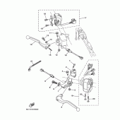 Схема вузла: Пульт управління рульовий та Важель Yamaha XT250 Serow