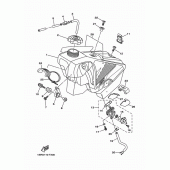 Схема узла: Топливный бак Yamaha YZ125