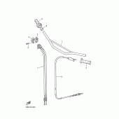 Схема вузла: Кермо та Тросики Yamaha WR400F