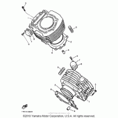 Схема узла: Цилиндр Yamaha XV1100 Virago