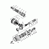 Схема вузла: Проміжна передача Yamaha XV1100 Virago Special