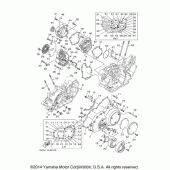 Схема узла: Крышки картера (1) Yamaha XV1900 Stratoliner Deluxe