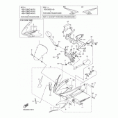 Схема узла: Облицовочные элементы 1 Yamaha FZ6 FZ6 FAZER S2 (ABS)