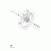 Схема узла: Переднее колесо Yamaha WR250 WR250F