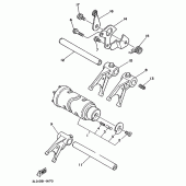 Схема вузла: Копірний вал і вилки Yamaha TDM850