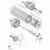 Схема вузла: Зчеплення Yamaha XV1100 Virago
