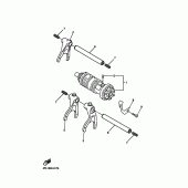Схема узла: Копирный вал и Вилки Yamaha YZF-R7 R7