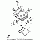Схема вузла: Циліндр Yamaha XT350 XT350