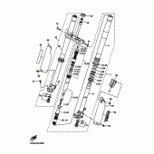 Схема вузла: Вилка передньої осі Yamaha YZ450F YZ450F
