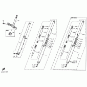 Схема узла: Вилка передней оси Yamaha SRX400