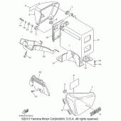 Схема вузла: Боковая крышка Yamaha XV1100 Virago