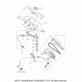 Схема узла: Задний фонарь (Стоп-сигнал) Yamaha XV1700 Road Star S
