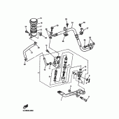 Схема вузла: Задній гальмівний циліндр Yamaha FZS1000 FAZER