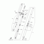 Схема вузла: Вилка передньої осі Yamaha YBR125