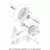 Схема вузла: Задне колесо Yamaha XV1900 Stratoliner Midnight