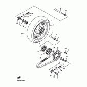 Схема узла: Заднее колесо Yamaha FZ6 FZ6 (Naked)