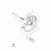 Схема вузла: Переднє колесо Yamaha XVS400 Drag Star Classic